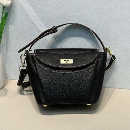 Stylish elephant gray leather bag for everyday use