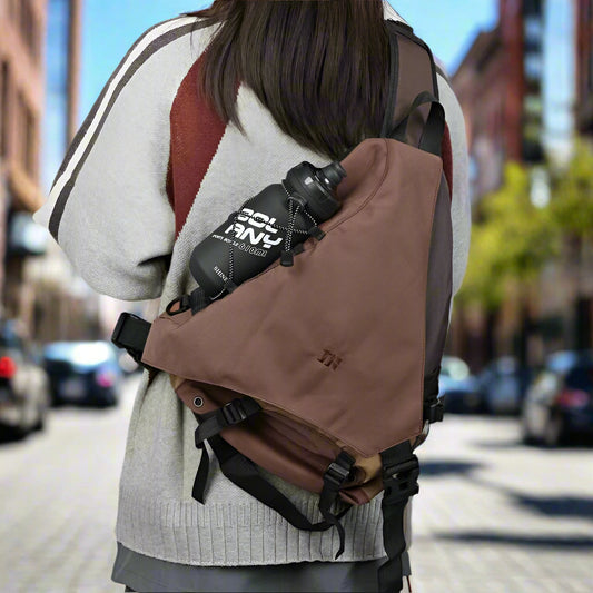 Outdoor brown milk cat plush backpack for teens