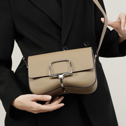 Women's palm print leather shoulder messenger bag