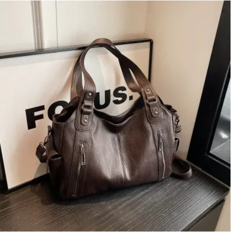 Women's retro PU crossbody handbag for fall