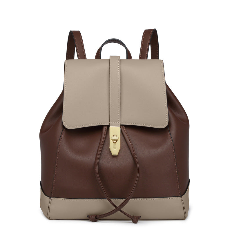 Small luxury leather daypack for daily use