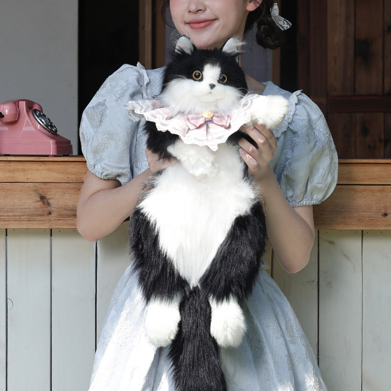 Soft plush cat crossbody fashion accessory
