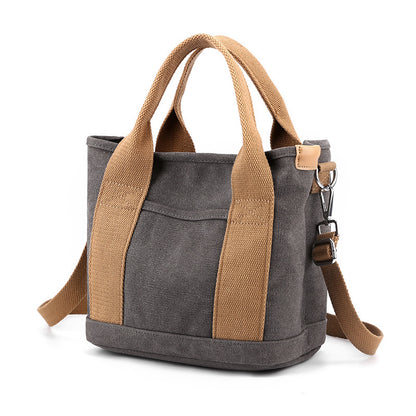 Stylish travel-friendly canvas handbag