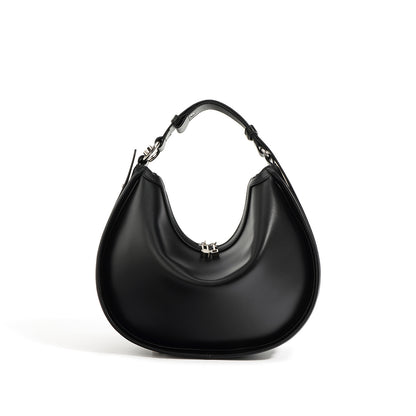 Elegant cowhide leather shoulder bag for women